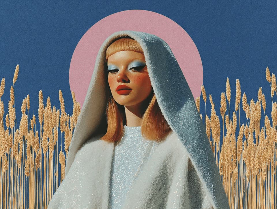 Wheat Halo: portrait, fashion — AI-generated Concept Art image made with Midjourney