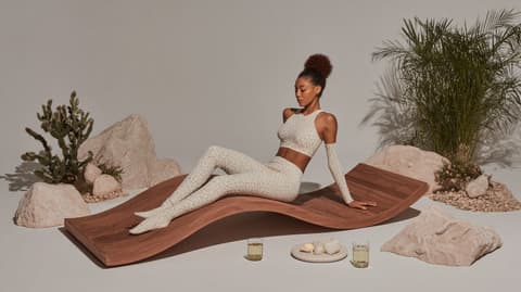 Wave Deck Repose: furniture, wellness — AI-generated Photorealistic image made with Midjourney