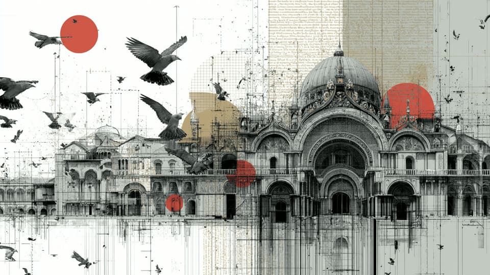 Architectural Concept Building: collage, architecture — AI-generated Architecture image made with Midjourney