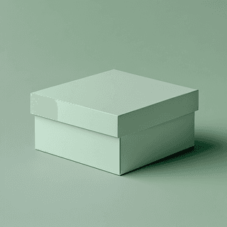 Green Box Mockup: mockup, minimalist — AI-generated Reference image made with Midjourney