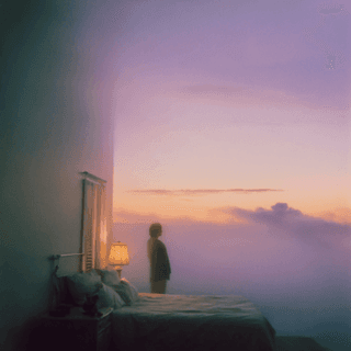 Dream Room Above the Clouds: dreamy, surreal — AI-generated Concept Art image made with Midjourney