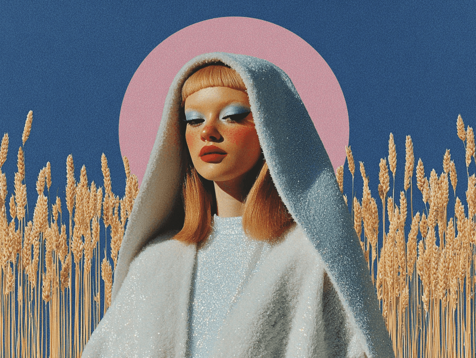 Wheat Halo: portrait, fashion — AI-generated Concept Art image made with Midjourney
