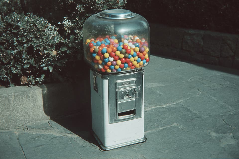 Retro Gumball Machine: gumball, vintage — AI-generated Photorealistic image made with Midjourney