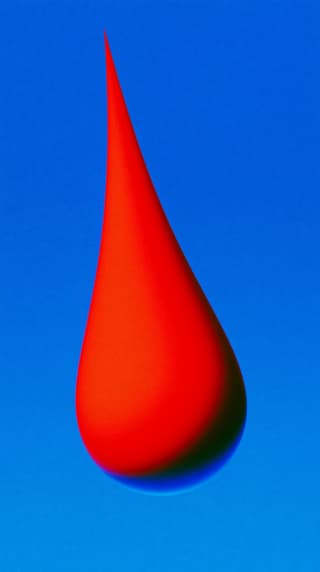 Red Waterdrop: waterdrop, red — AI-generated Photorealistic image made with Midjourney