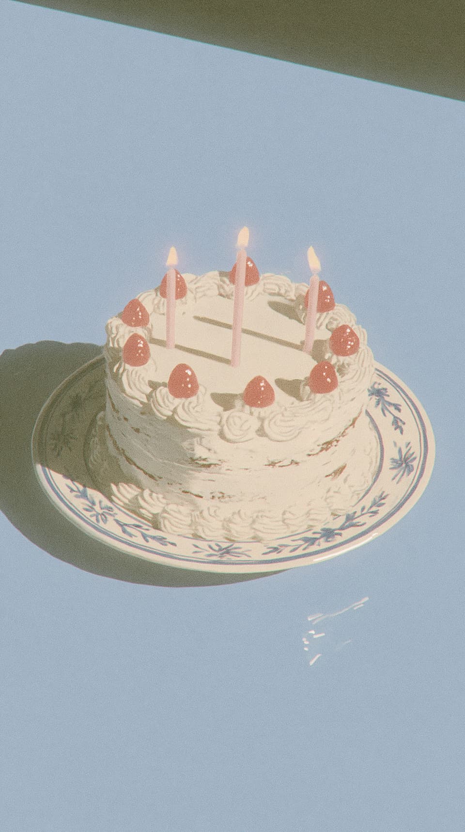 Pastel Birthday Cake: cake, dessert — AI-generated Concept Art image made with Midjourney