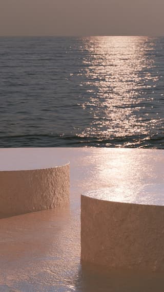 Podiums at Dusk: podium, dusk — AI-generated Concept Art image made with Midjourney