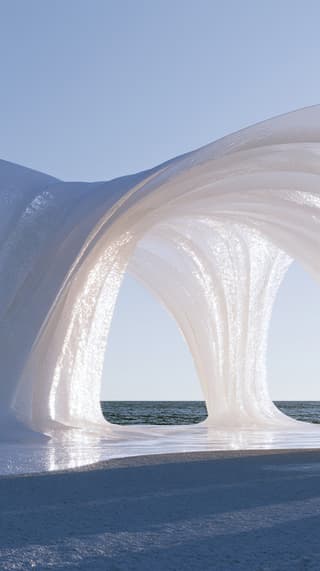 Gossamer Pavilion: pavilion, translucent — AI-generated Concept Art image made with Midjourney